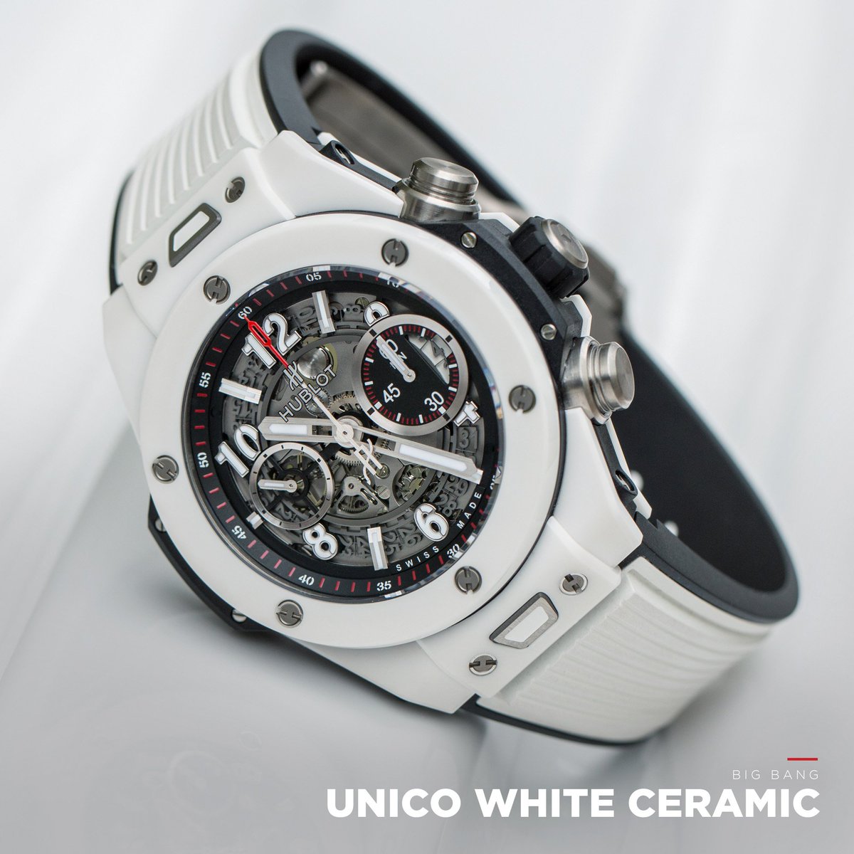 Hublot's tweet image. One of our proudest achievements, the in-house Unico Movement capable of adapting to host different complications