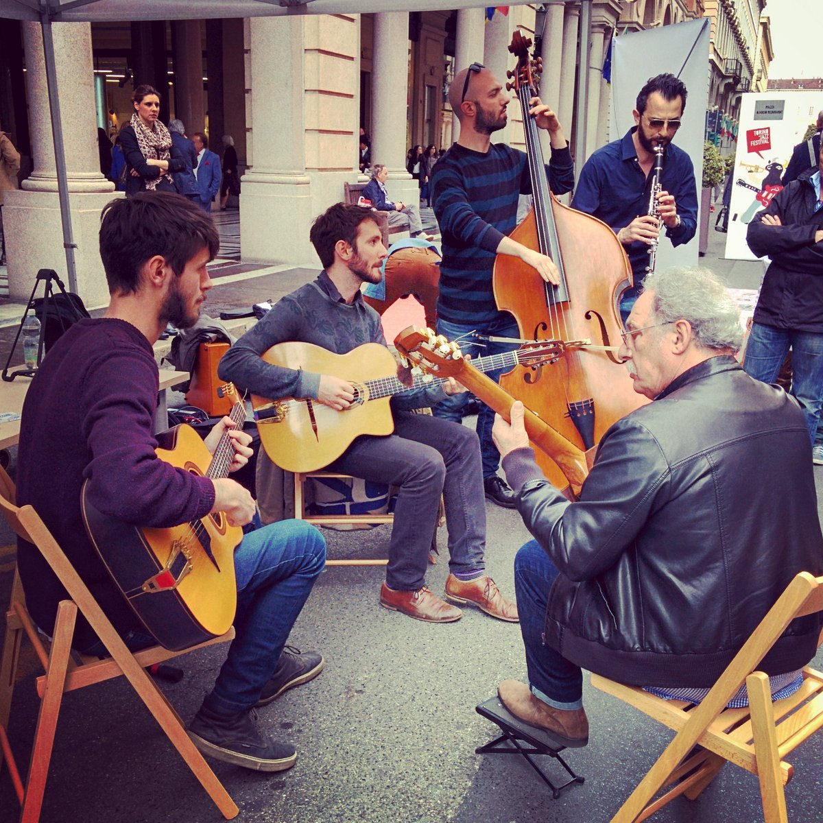 AssJazzManouche's tweet photo. #Manouche live in #PiazzaDjangoReinhardt #TJF2016 https://t.co/yqlsVc0LVr