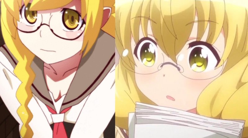 Tat2u على تويتر またまた似てる 左 物語シリーズ 忍野 忍 中学生 右 三者三葉 葉山 照