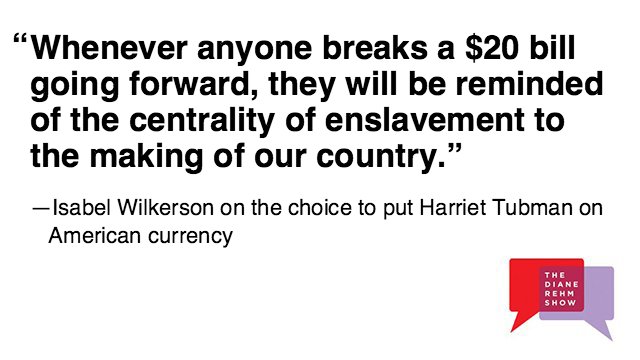 drshow's tweet photo. We spoke with journalist @Isabelwilkerson this week about Harriet Tubman's life and legacy https://t.co/kzXBONwesY https://t.co/lD6jdiQj0W