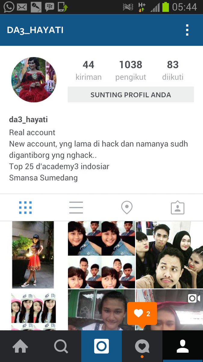 ini real account ig ny , nmanya ttp sma tpi yg kmarin di hack &amp; nmanya berbah jdi isyanasarascvati,follow ya :)