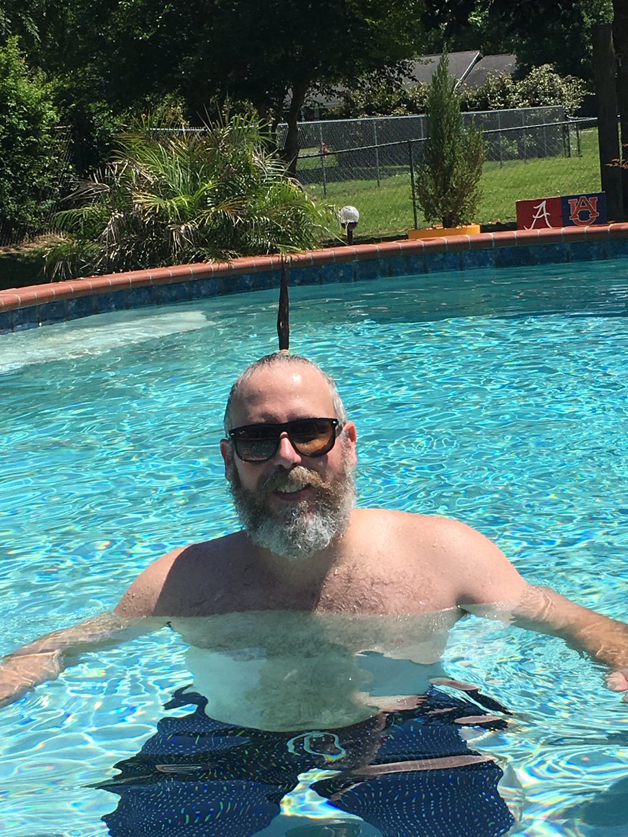GuardthePug's tweet photo. My dad is the southern @FATJEW #manpony #thefatjew #pooldays https://t.co/z1FVVg9Su2