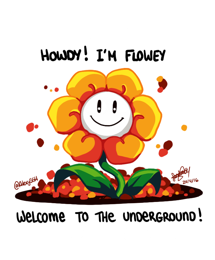 Hɑʀu!🎨 on X: howdy! i'm Flowey the flower =) #undertale #flowey   / X