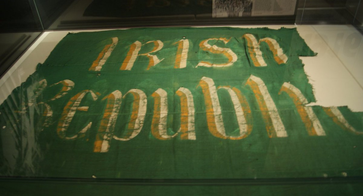 IrishRepubIic's tweet image. The Irish Republic flag which was hoisted alongside the Tricolour over the GPO 100 years ago today #EasterRising
