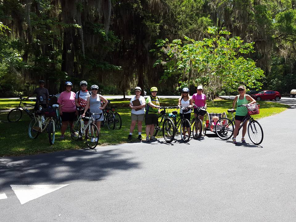 11 #HealthyParksPeople celebrated #ParkRX day with a 10.88 mile ride from Fort Frederica to Cannon's Point Preserve.