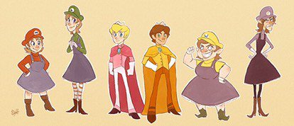 feedree's tweet image. Gender Swap with the original SuperMario Characters  feedreeblog.wordpress.com/2016/04/24/gen…