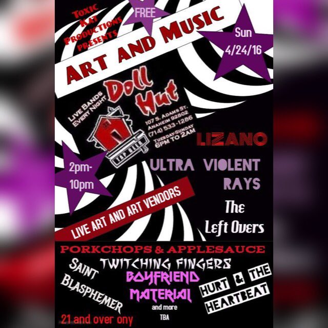 Join us for a Day of Attacks Music
Live music
Live art
Unique art vendors

And more tba

Free
21 and older only