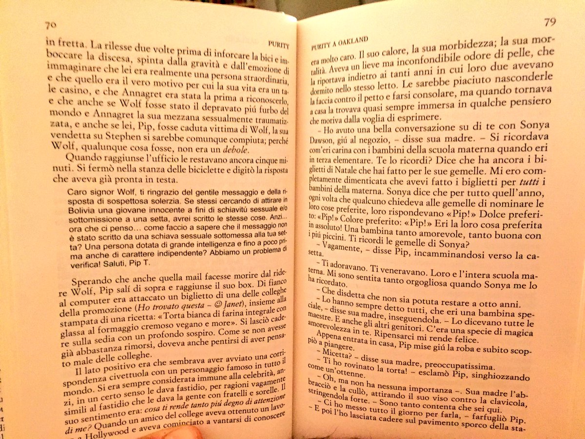 ruscamillo's tweet photo. @Einaudieditore al mio Purity mancano 4 pagine, m'aiutate a colmare il vuoto? https://t.co/Qdze3tVkPw
