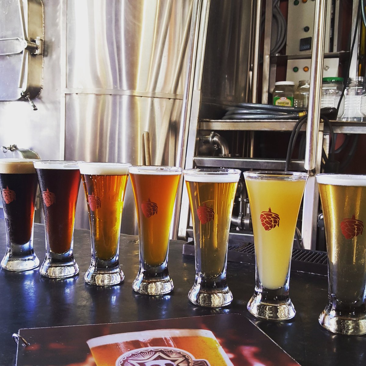 Wandered our way into a Brewery in #PuertoVallarta and enjoyed some of the local craft. At Los Muertos Brewing