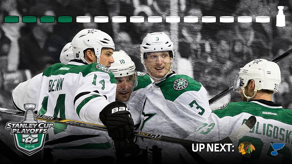 NHL's tweet photo. Welcome to the Second Round, @DallasStars. #StanleyCup https://t.co/KMYtzzwDq8