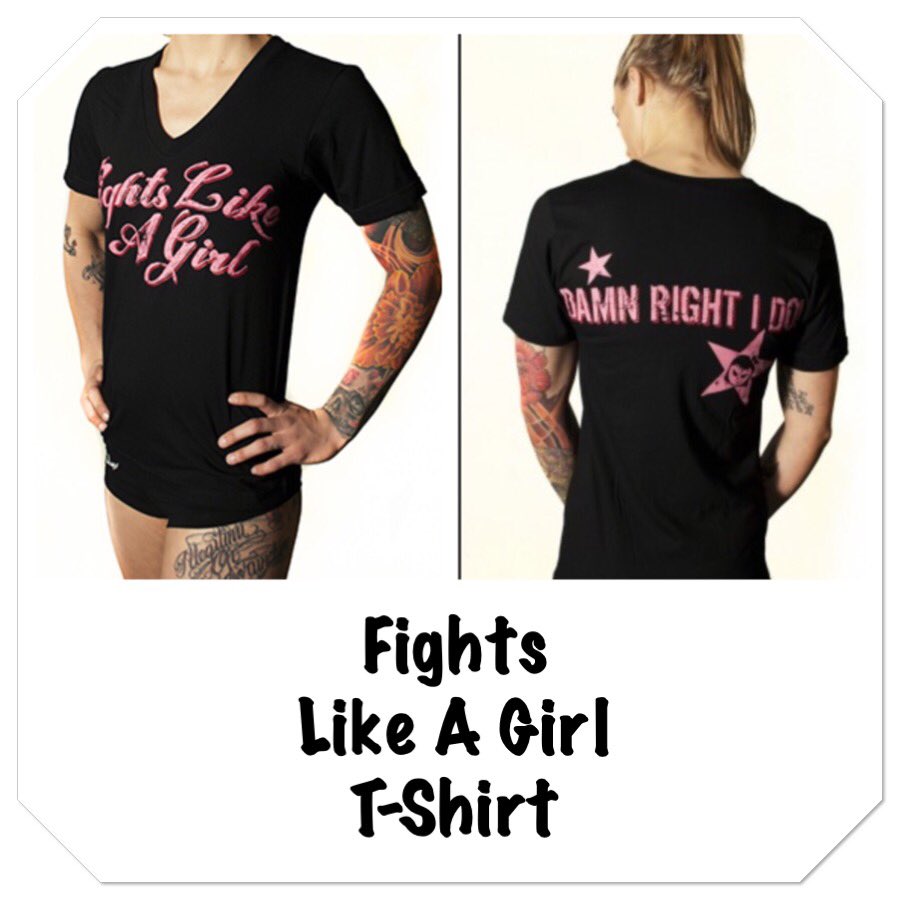 Product of the week...Fights Like A Girl T-Shirt.  Shop fightergirls.com. fightergirls.com/shop.