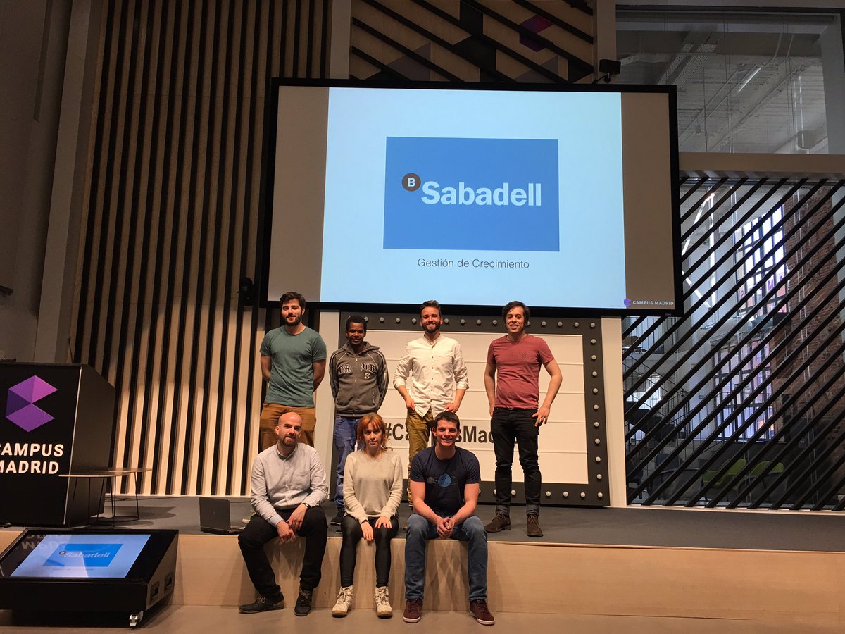SpaceAppsSpain's tweet photo. Thank you #CampusMadrid and #bancsabadell for support us #NASA #SpaceApps #SpaceAppsChallenge https://t.co/IUXyZlQN4X