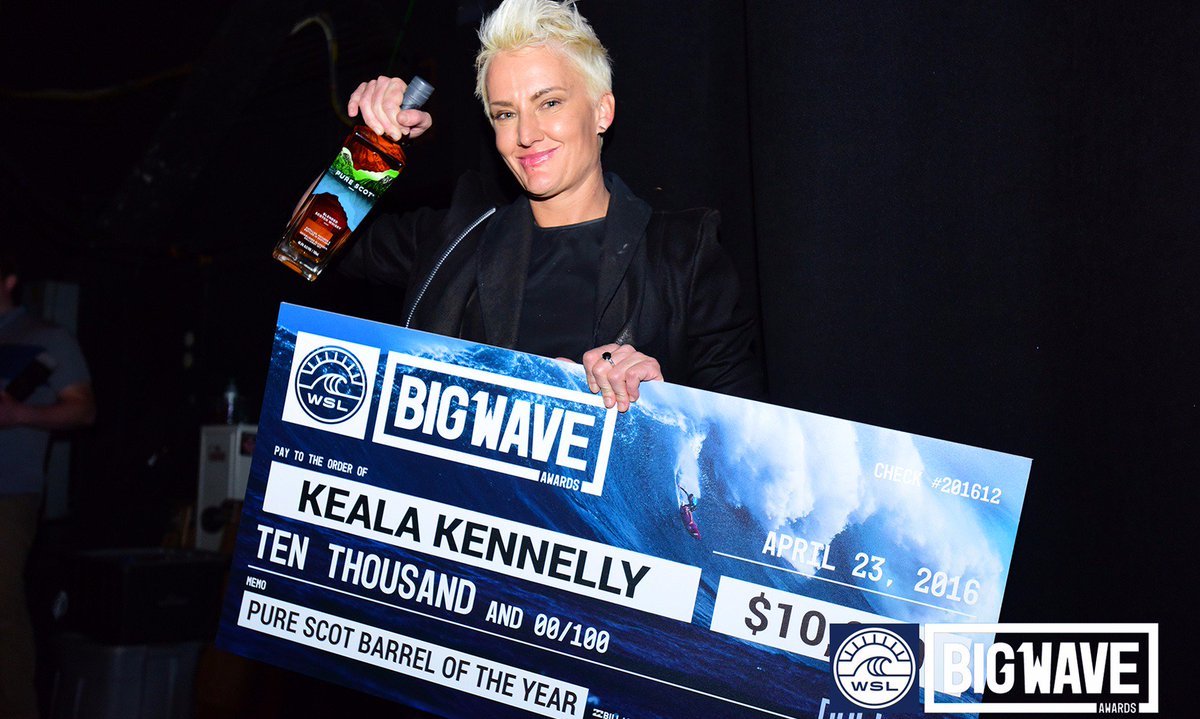 wsl's tweet image. Congratulations @kealakennelly, winner of the 2016 #BigWaveAwards @thepurescot Barrel of the Year! #LifeInFlow