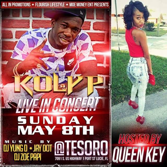 KingFlourisher's tweet photo. May 8th @Koly_P performing LIVE at Tesoro Night Club! #AllInPromotions #FlourishLifestyle #MoeMoneyEnt https://t.co/N3VX3KYwxX