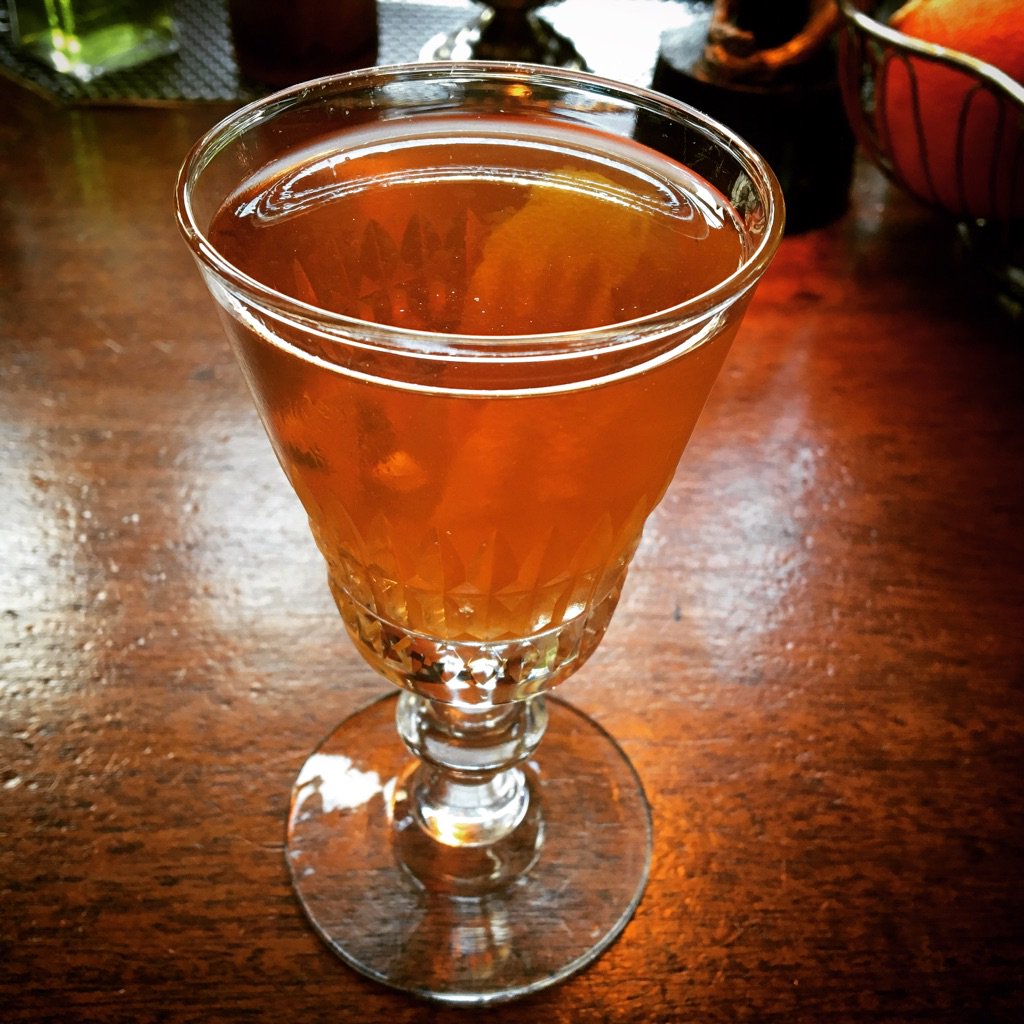 Classic Bamboo cocktail with sherry and dry vermouth. Low ABV so... have three.
