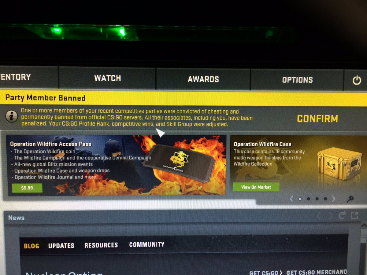 WiscoGamer's tweet photo. Yeah I was playing with a guy and thought he was way to good lol #rip #permban #whatanidiot #csgo https://t.co/NBxyczwR02