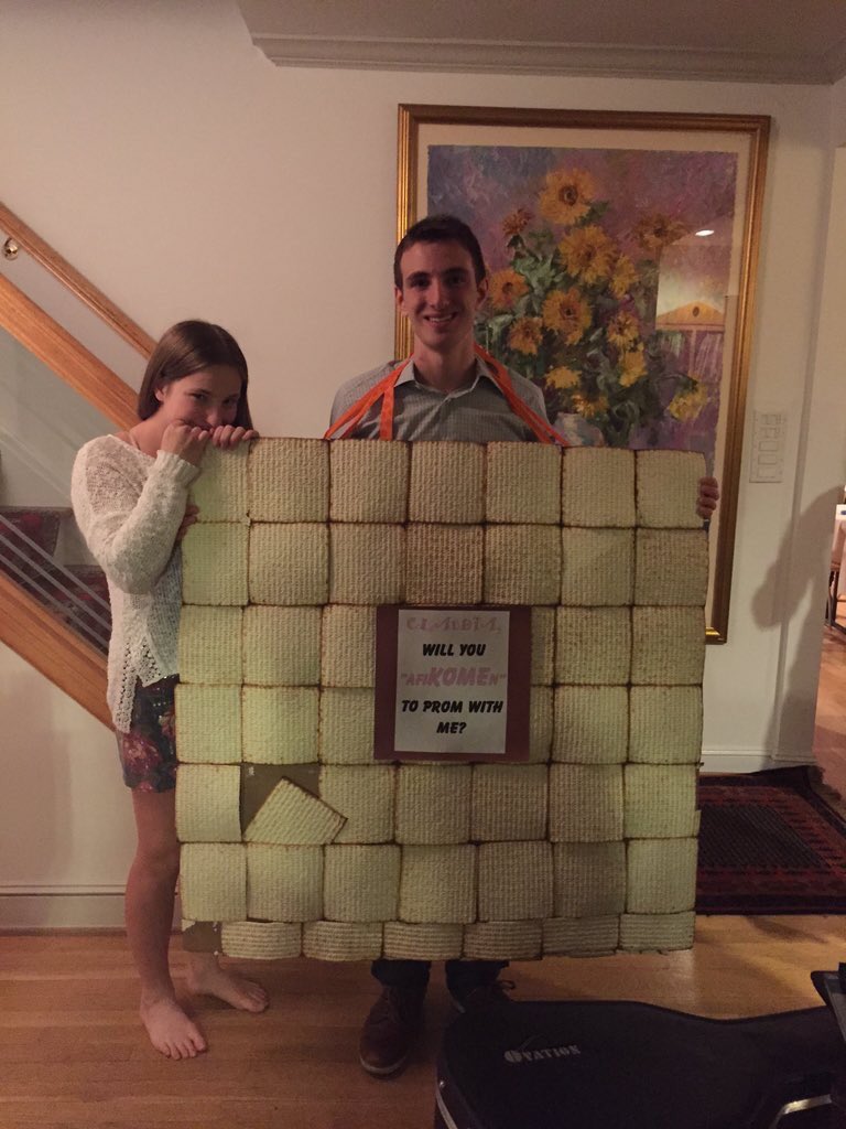 BHHSPromposals's tweet photo. Claudia definitely didn't PASS(over) on this promposal!! ✡✡✡ @angelcoopster https://t.co/tdl4FJ1sGt