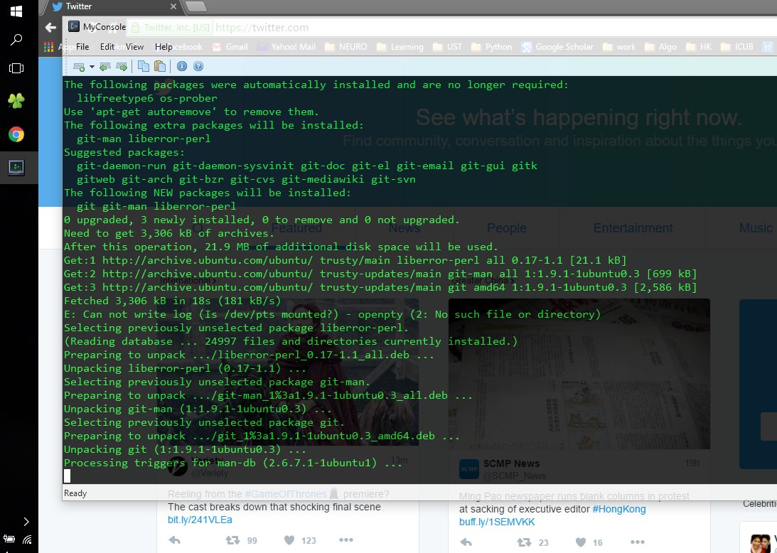 thusinutz's tweet image. It works! #linuxonWindows #WindowsInsiders #Windows10 @thoughtlessruvi