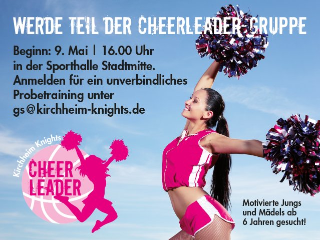 Die Knights suchen Dich! #risetogether! #KirchheimKnights #Cheerleader