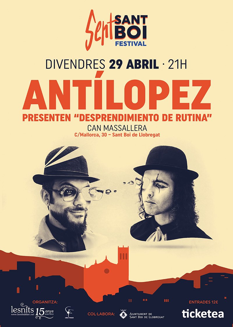 somoselregreso's tweet photo. Comencem una nova setmana! Divendres, 29 d'abril, .@antilopez a Can Massallera: #SentSantBoi | 21h | @ticketea. https://t.co/B0domE3i2V