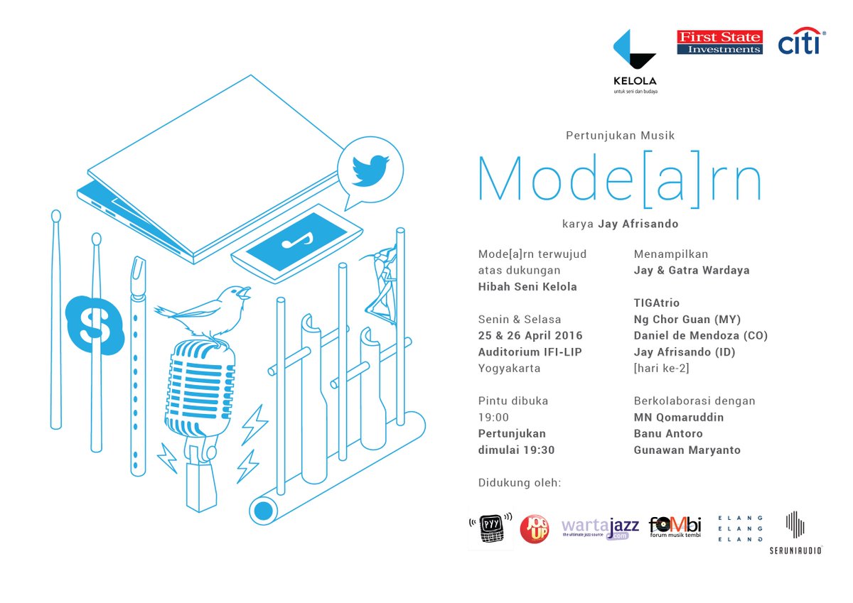 Hibah Seni Kelola 2016, Mode[a]rn, <a href="/jay_afrisando/">Jay Afrisando</a>, di IFI (LIP) Yogyakarta, malam ini dan besok #Citi #Indonesia