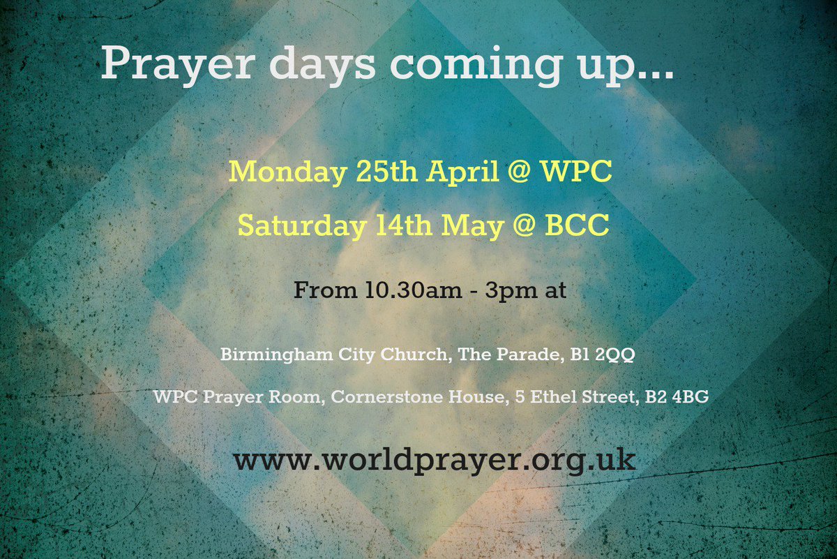 worldprayerc's tweet photo. Praying in Birmingham today - we'll be posting prayer topics throughout the day, so join us where you are #watchpray https://t.co/g7l6hbnRk8