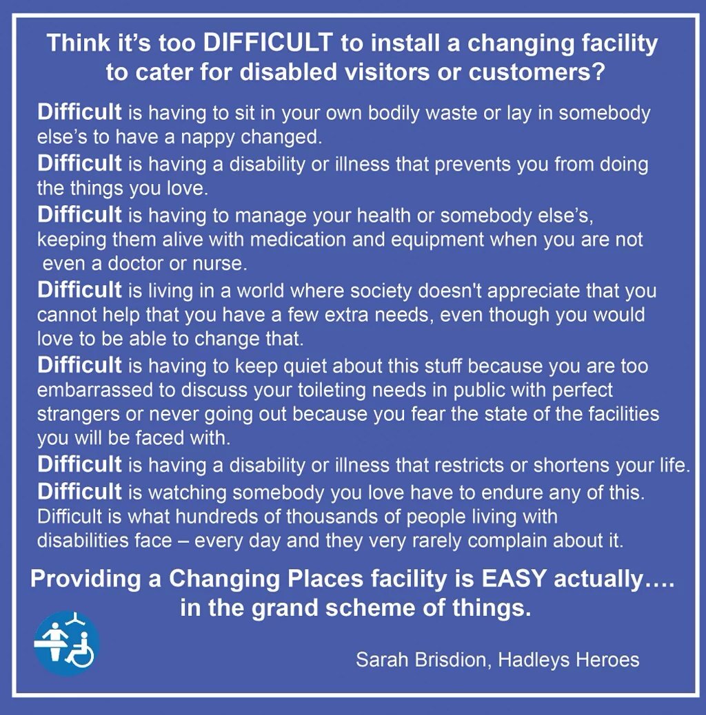 utddiscriminate's tweet image. Love this.  Sums up why were doing the #holditin changing places and #spacetochange campaign.  Its not difficult.