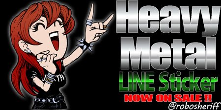 roboLINEstisker's tweet photo. HR/HM heavy metal LINE Sticker NOW ON SALE ! https://t.co/d7xVbr3rp3 #PARADISELOST #BreakingArrows #Buckcherry #BFMV https://t.co/9nVMFZCOjH