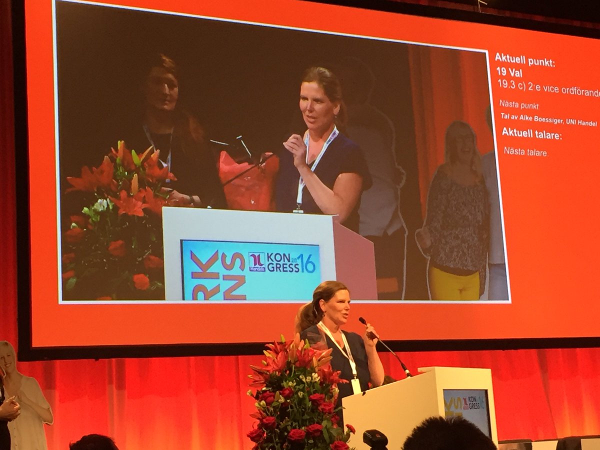 ABoessiger's tweet photo. @Handels_facket #breakingthough for women. 3 exceptional women elected by #handelskongress to lead the union. https://t.co/9bSiWZOKBI