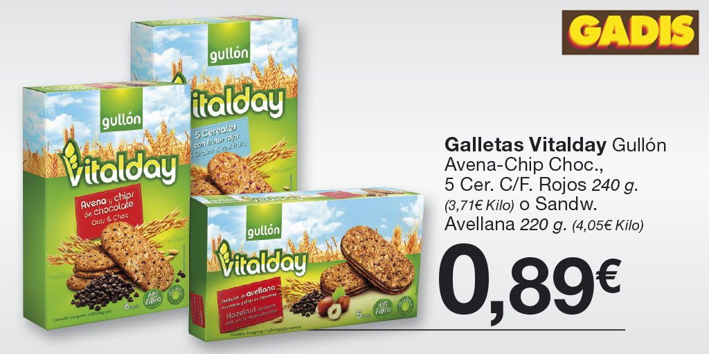 gadis's tweet photo. Avena y chips de chocolate, con frutos rojos, rellenas de avellanas …#Vitalday de Gullón 🍪🍪🍪#GadisEnConfianza https://t.co/jY6wbV25t4