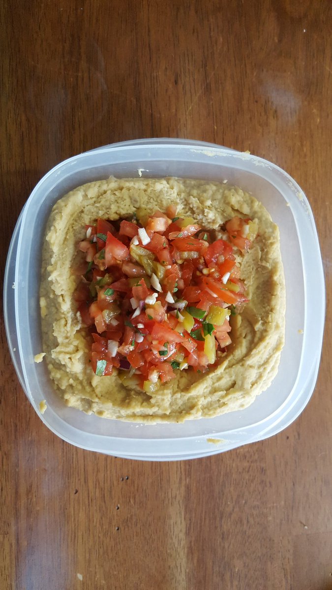 Remyjuju's tweet photo. So proud of my home made hummus and Pico De Gallo dip!!!! #healthyliving #healthyrecipies #healthyandtasty https://t.co/b5xw4qV9Uc