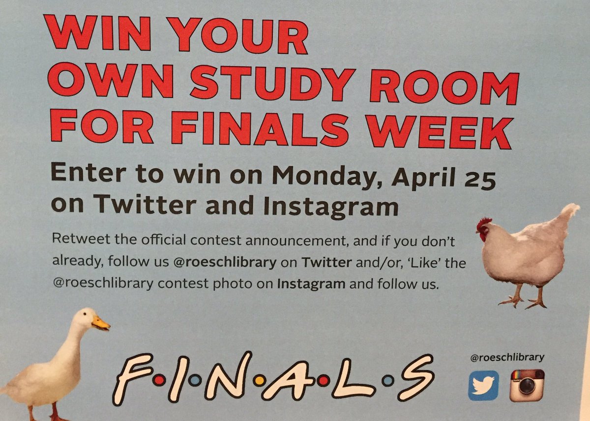 roeschlibrary's tweet image. Get a room with a view. RT this to enter to win your own study room for finals week. udayton.co/CwN