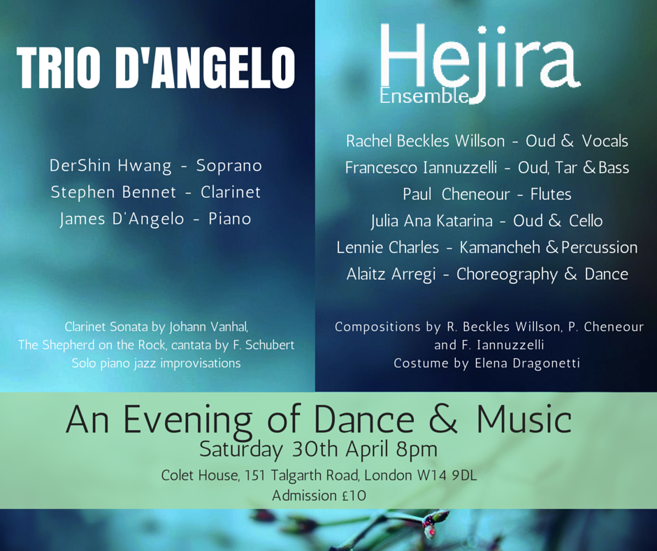 julia3a2isha's tweet photo. Playing in concert+dance performance@Colet House.Original compositions by @iannuzzelli,Beckles Willson&amp;@paulcheneour https://t.co/4GVkHMo2mS