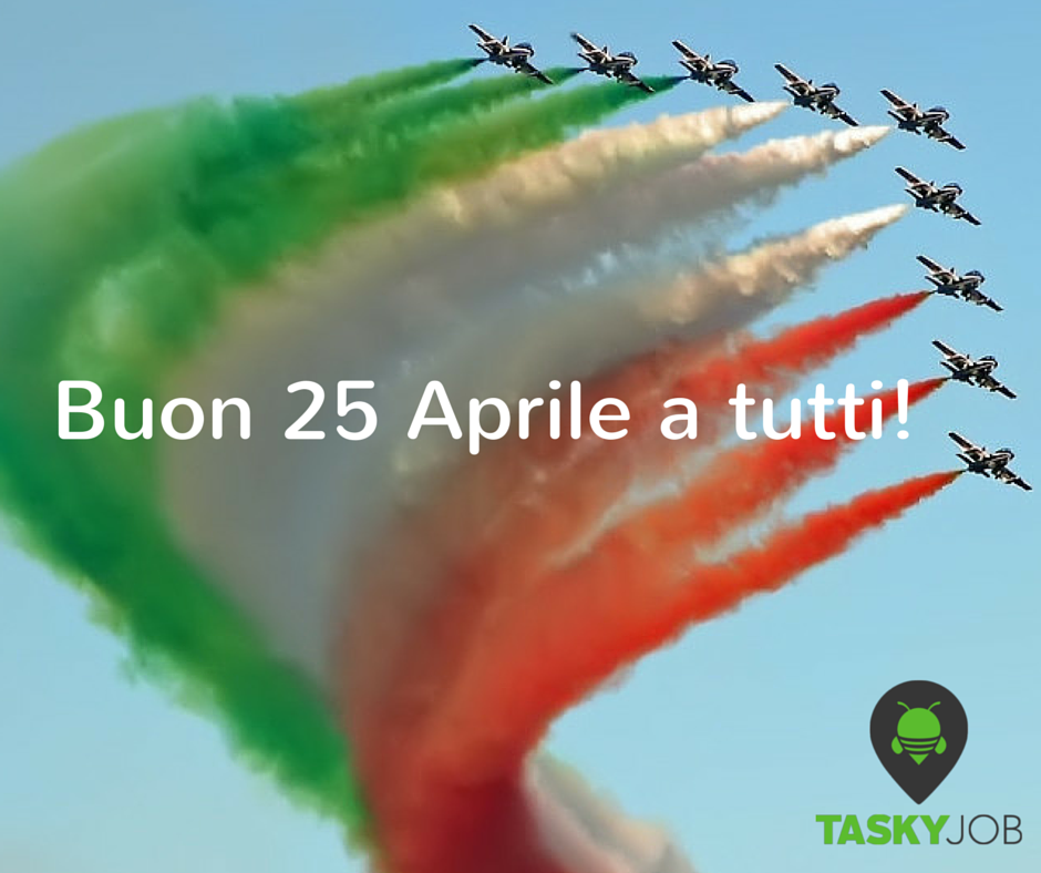 taskyjob's tweet photo. Oggi come ieri siamo tutti uniti per un' Italia #libera e forte! Buon  25 aprile a tutti #25aprile #liberazione https://t.co/h7TJSCC2S2