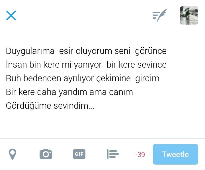 An itibariyle ben :) 😍