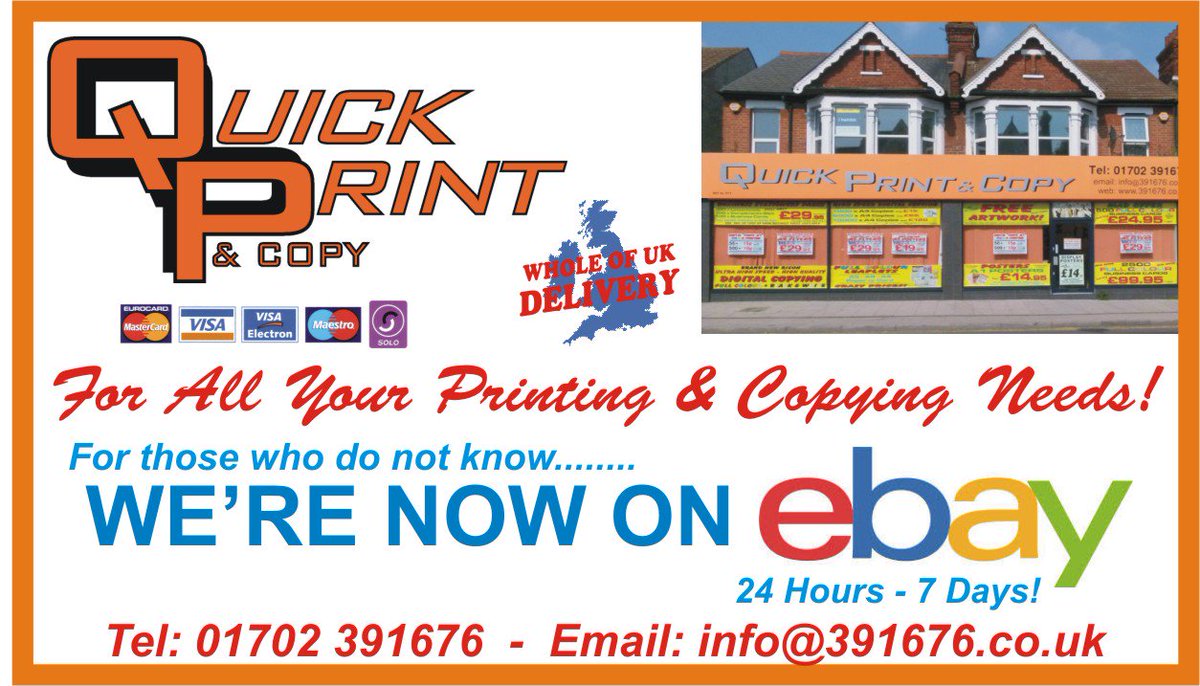 quickprintebay's tweet photo. Quick Print &amp; Copy NOW ON EBAY!
https://t.co/biKvJsxKiK
#savemoneyonyourprinting  #ncrforless  #ncrinvoices https://t.co/nl5jIiY1CK