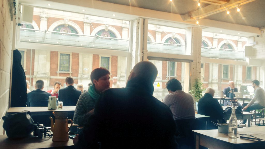 These chaps enjoying the view of Smiths over a lovely flat white and buttery crumpet on a Monday morning! #vibes