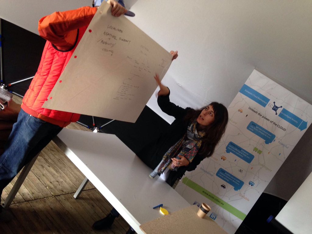 openlivinglabs's tweet photo. Brainstorming on new #multimodal #apps to enrich the @ECIM_eu Platform @Design_TheCity https://t.co/fZuHtU3Sks