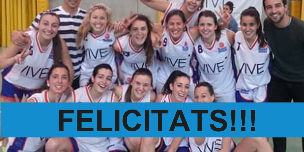 L'equip de Bàsquet Sènior A femení #elMasnou guanya el Campionat de lliga i es posiciona en segona catalana.