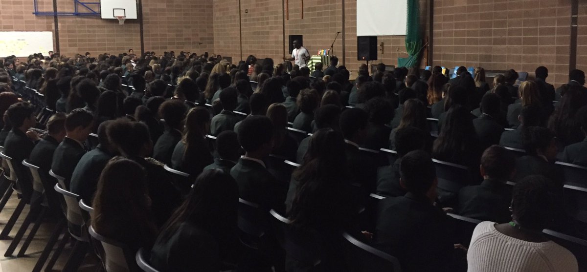 peagreenboatbks's tweet photo. @brixtonbard telling his story to 500 students @ChestnutGroveAc #LiccleBit #CrongtonKnights @AtomBooks #YA https://t.co/ANCeikjMQn