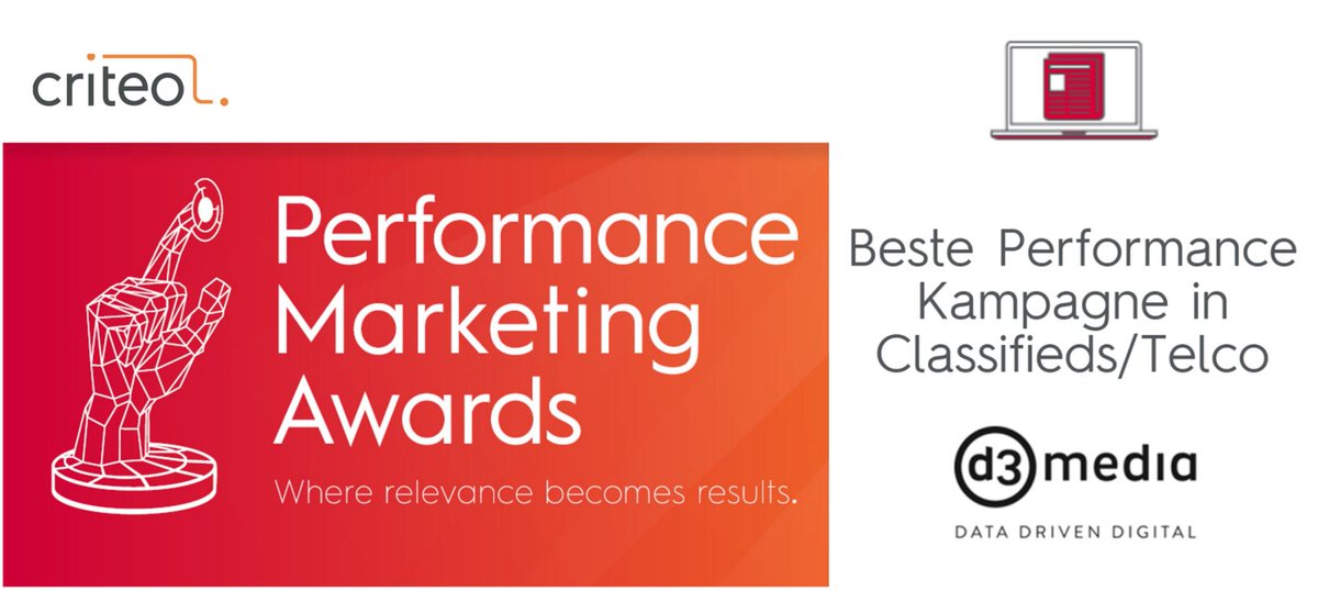 Criteo Award: wir haben gewonnen! bit.ly/1XRnWC7 mit unserem Kunden Tele Columbus #CPMA16 <a href="/criteo/">Criteo</a>