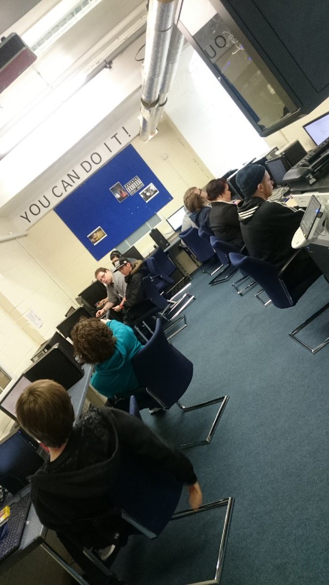 SeanTheTeacher's tweet photo. Students discussing and researching their #20project #greatideas #functionalskills #brightfutures @Twenty_TwentyUK https://t.co/eSCKB2uX2W