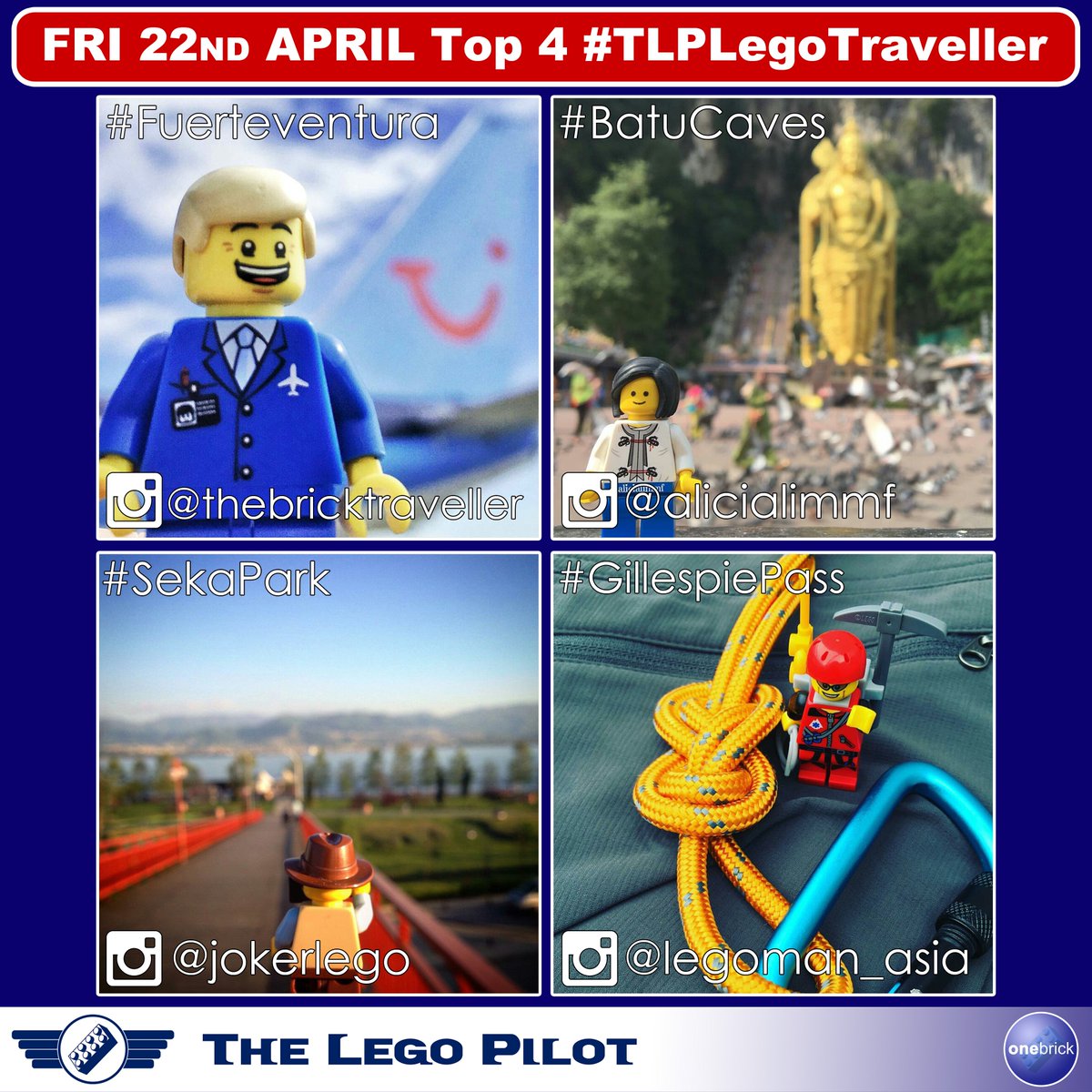 theLegoPilot's tweet photo. Sorry for the delay! Here's the 31st #TLPfriday for the week ending on 22nd April 2016. the top 4 #TLPLegoTraveller https://t.co/fcdYKjfLlu