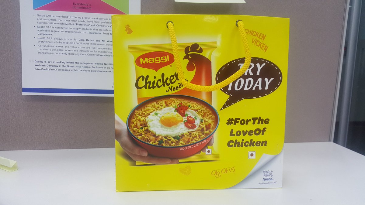 MaanyaGupta's tweet photo. And finally they launch these :) Never mind I swapped chicken for these 2 #vegetarian #maggiisback # truelove https://t.co/W8fWFwnoTU