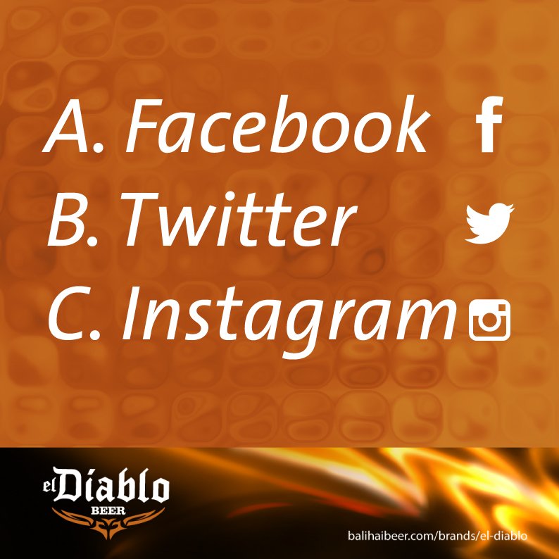 Main socmed sambil menikmati El Diablo Beer? Nggak masalah! Apa socmed favorit lo, guys?
