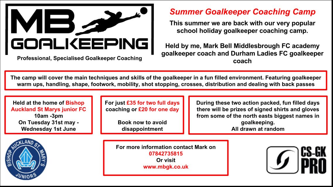 <a href="/mb_goalkeeping/">Mbgoalkeeping</a> summer gk camp. #learning #fun #topprizes  visit mbgk.co.uk