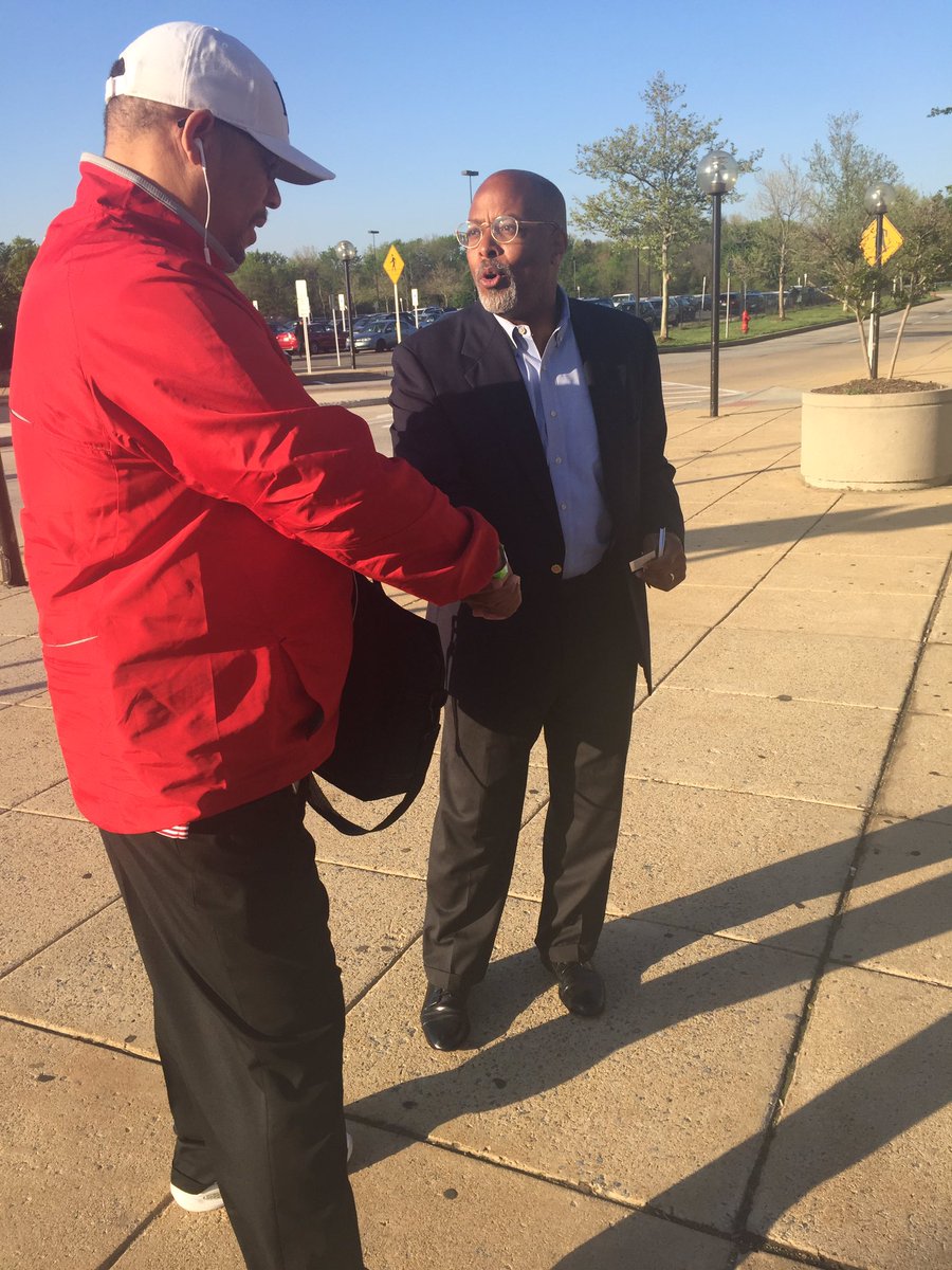 Election Day is tomorrow! Greeting people at Landover Metro right now.