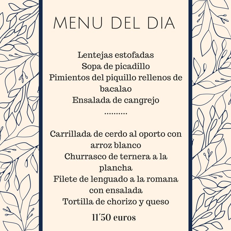 rtelasfuentes's tweet photo. Nuestro Menu del dia https://t.co/uxjDzLYYAL