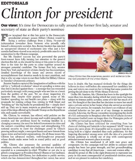 AdamParkhomenko's tweet photo. NEWS: Baltimore Sun endorses Hillary https://t.co/H4Uncfm49F https://t.co/YdNdrZKIdl