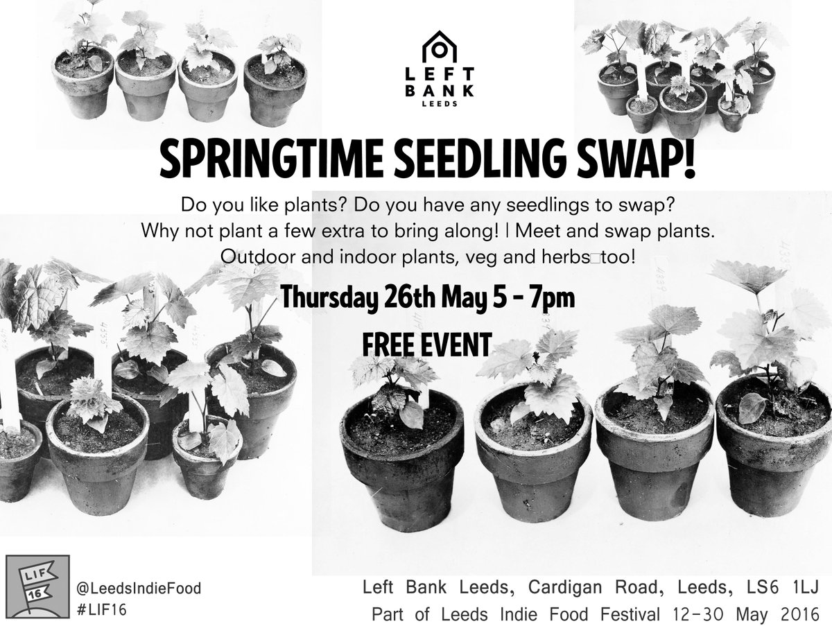 FilmFringe's tweet photo. Spread the word to anyone in #Leeds growing veg this spring - free surplus seedling swap, 26th May! 
@alexsobel https://t.co/Hf2KMCl8Xx
